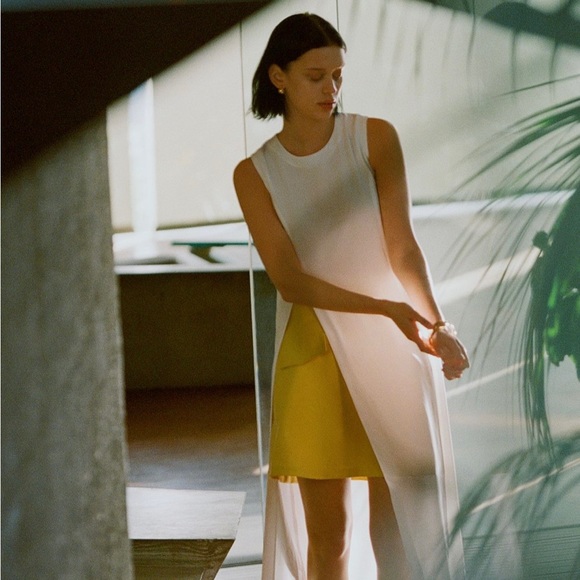 Eva Franco for Anthropologie Yellow Mini Skirt sz S - Picture 2 of 5